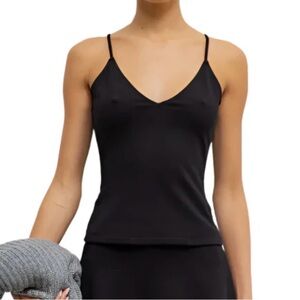 LESET Rio Black V-Neck Top
